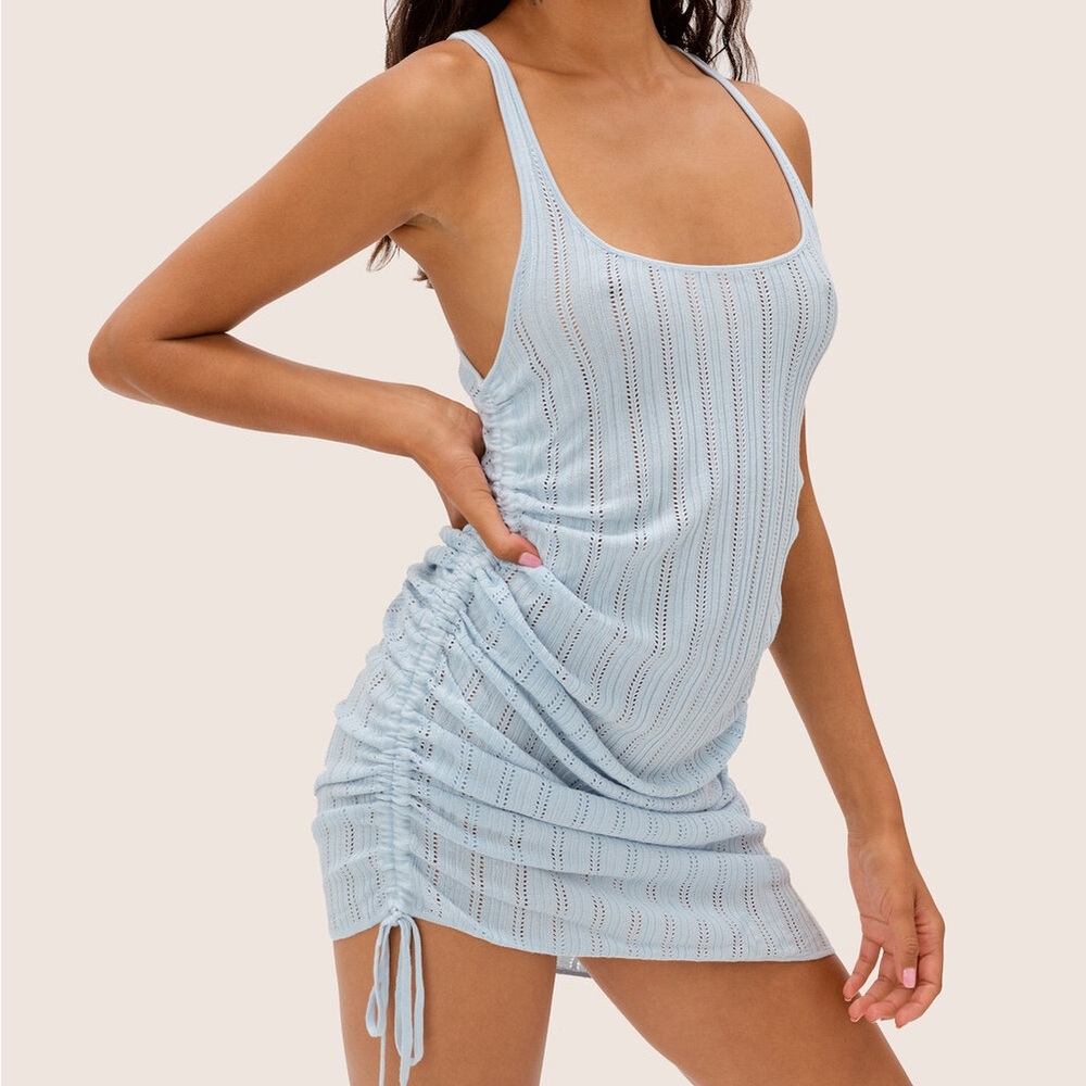 For Love & Lemons Rhea Pointelle Knit Tank Dress